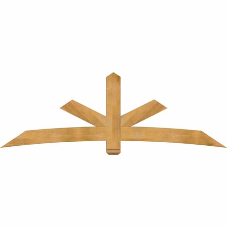 Ekena Millwork Alberta Rough Sawn Timber Gable Bracket, Western Red Cedar, 96"W x 32"H x 6"D x 6"F, 8/12 Pitch GBW096X32X0606ALB00RWR